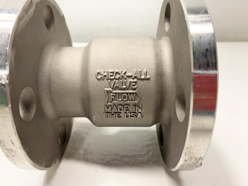 Check-All 1" Horizontal Vertical Flanged Check Valve, #HVHSS, A351, CP8M